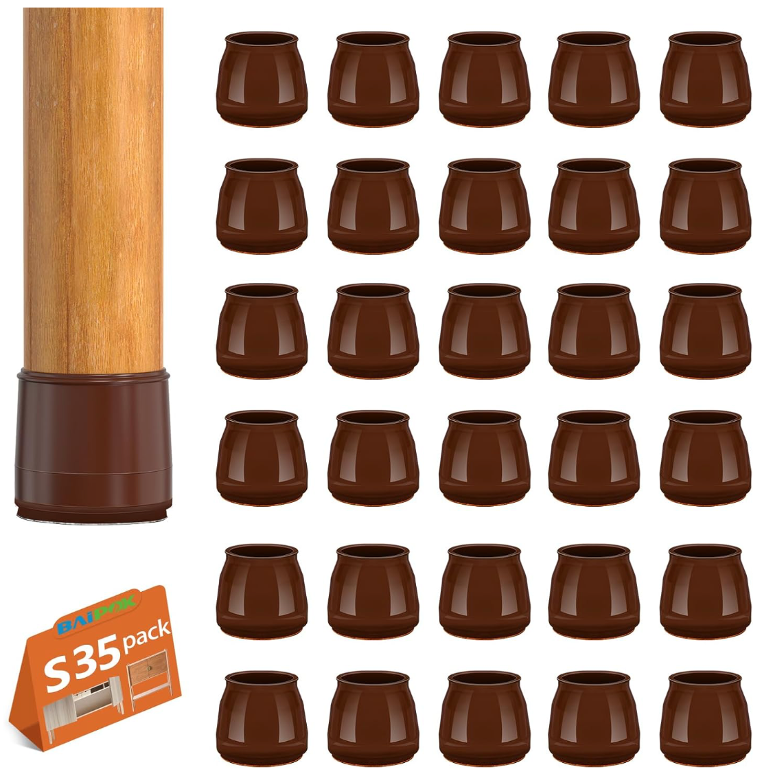 Chair Floor Leg Protectors, Silicon Small