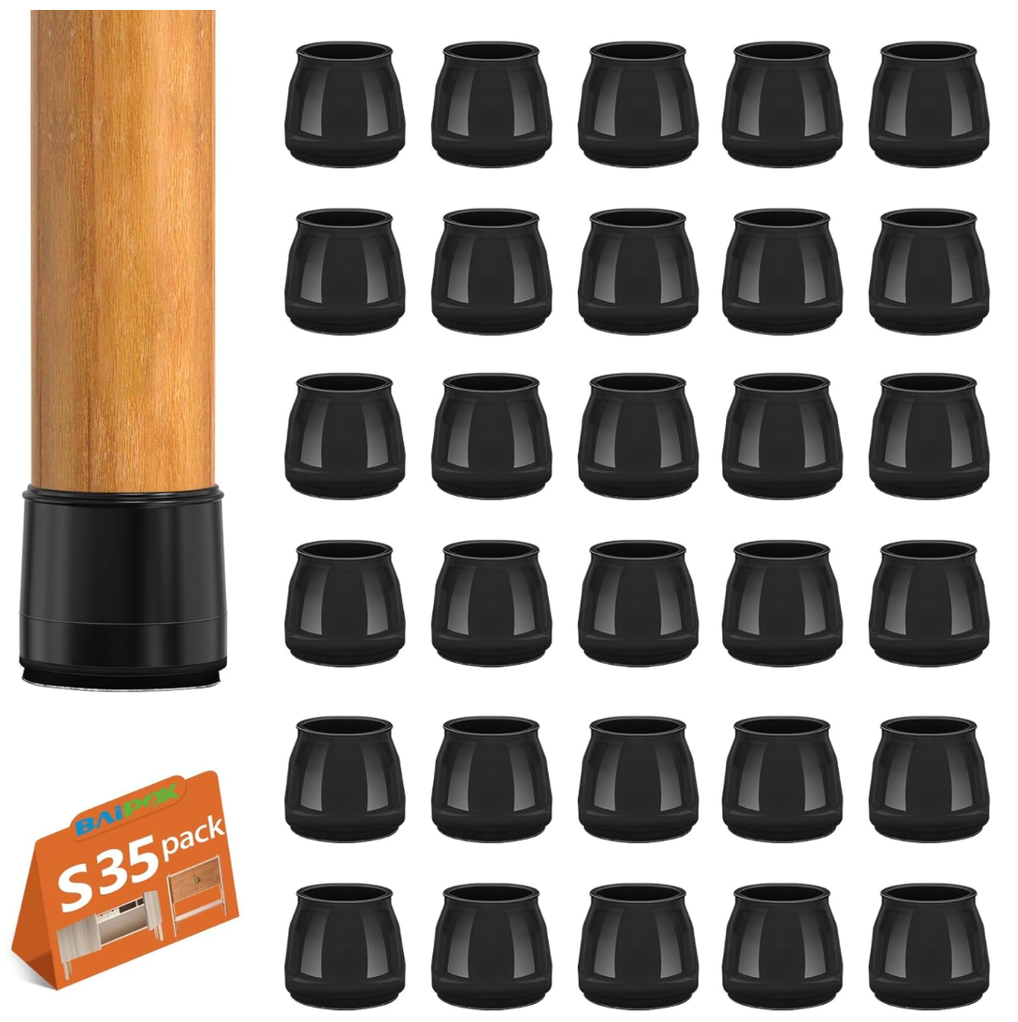 Chair Floor Leg Protectors, Silicon Small