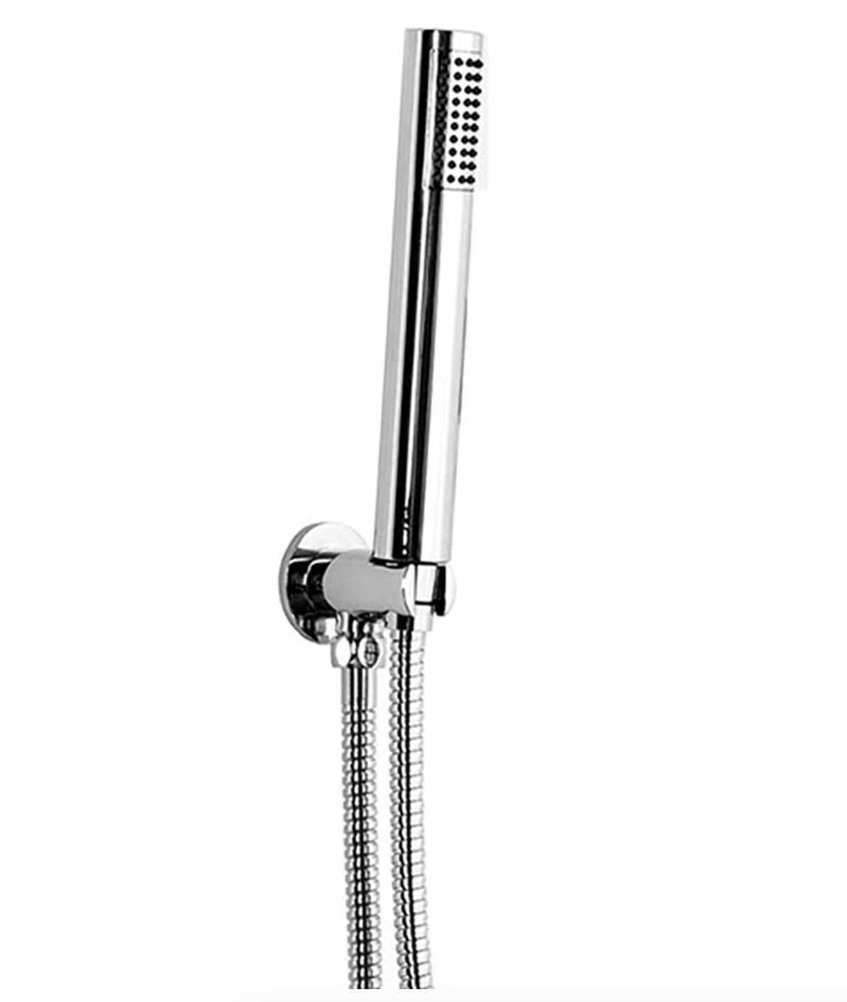 Vellamo Round Shower Handset, Wall Bracket & Hose
