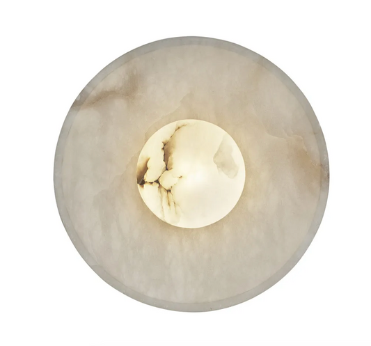 Alabaster Diffuser Wall Light - 10 inch - White