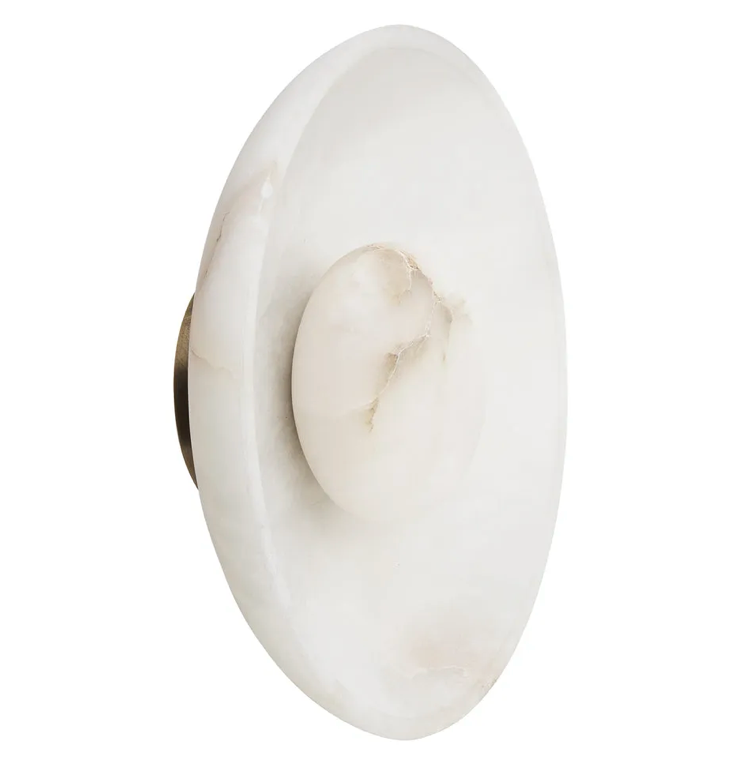 Alabaster Diffuser Wall Light - 10 inch - White