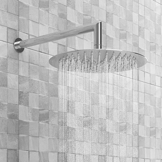Cruze 300mm Ultra-Thin Round Shower Head + 90 Degree Bend Arm