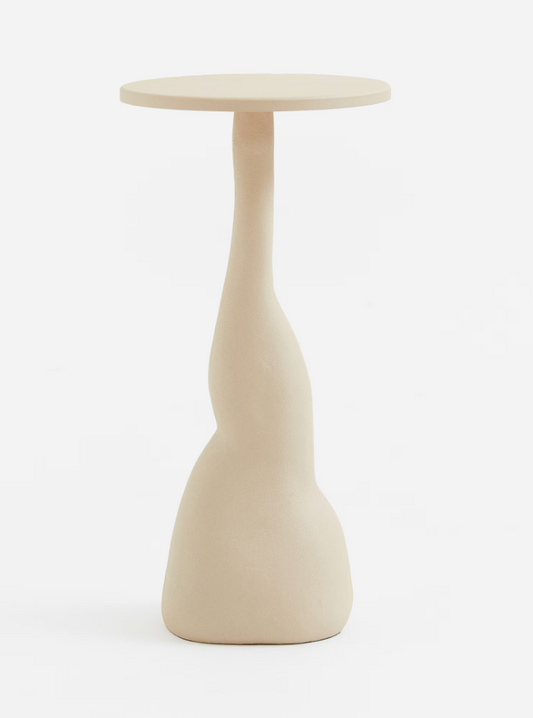 Metal Side Table, White 55 x 28.4cm