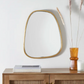 Pebble Squoval Wall Mirror, Gold 40 X 50cm