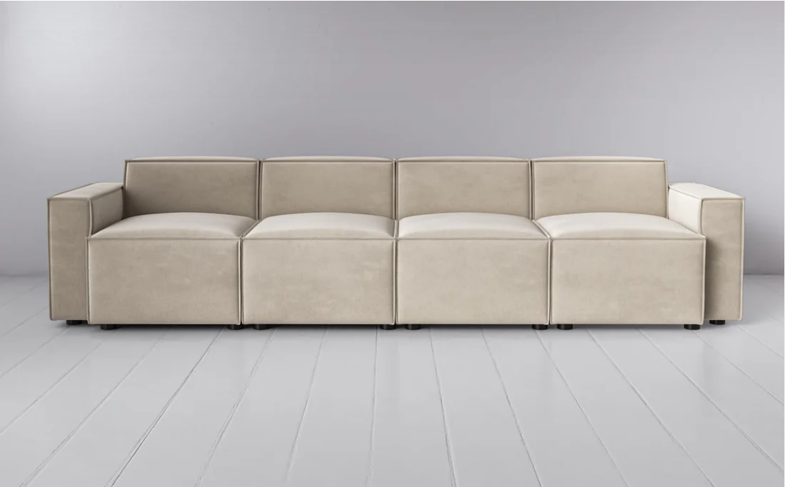 Model 03 4 Seater Sofa | Chalk, W 324 X H 71 X D 92cm