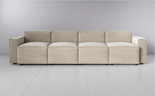 Model 03 4 Seater Sofa | Chalk, W 324 X H 71 X D 92cm