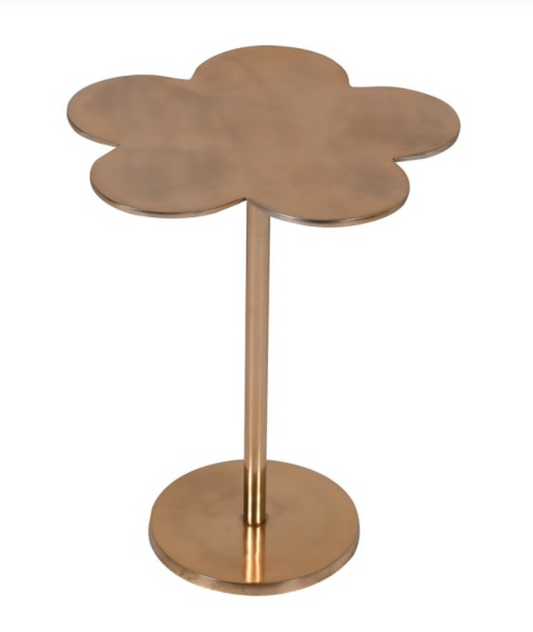 Gold Clover Leaf Side Table, H51 x W41 x D41CM