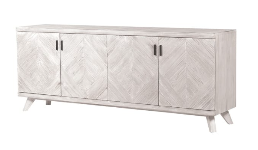 Bosham Parquet 4 Door Sideboard, H80 x W200 x D45CM