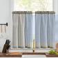 Topick Black Striped Kitchen Curtains W26 X L24, 2 Panels