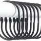 Goowin Shower Curtain Hooks, 12 Pcs, Black