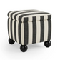 Nylah Woven Stripe Storage Footstool, 41 X 41 X 37cm