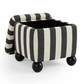 Nylah Woven Stripe Storage Footstool, 41 X 41 X 37cm