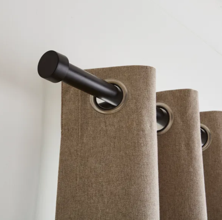 Trinity Extendable Metal Eyelet Curtain Pole, 28mm, 120-200cm