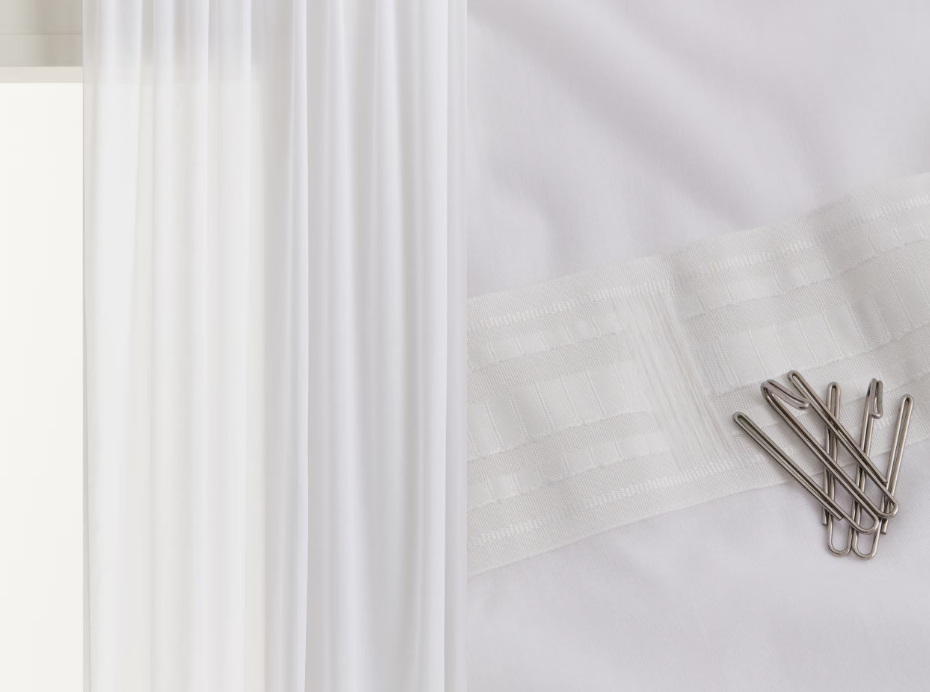 2 Pack Curtain Lengths, 120x250cm, White