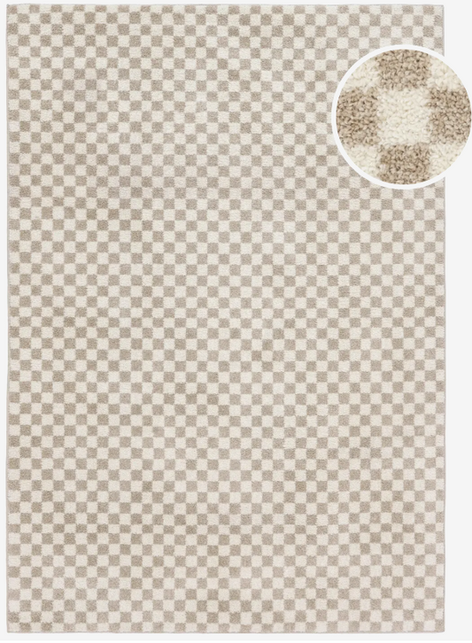 Scandina - Beige / White Rug, 160 X 230cm