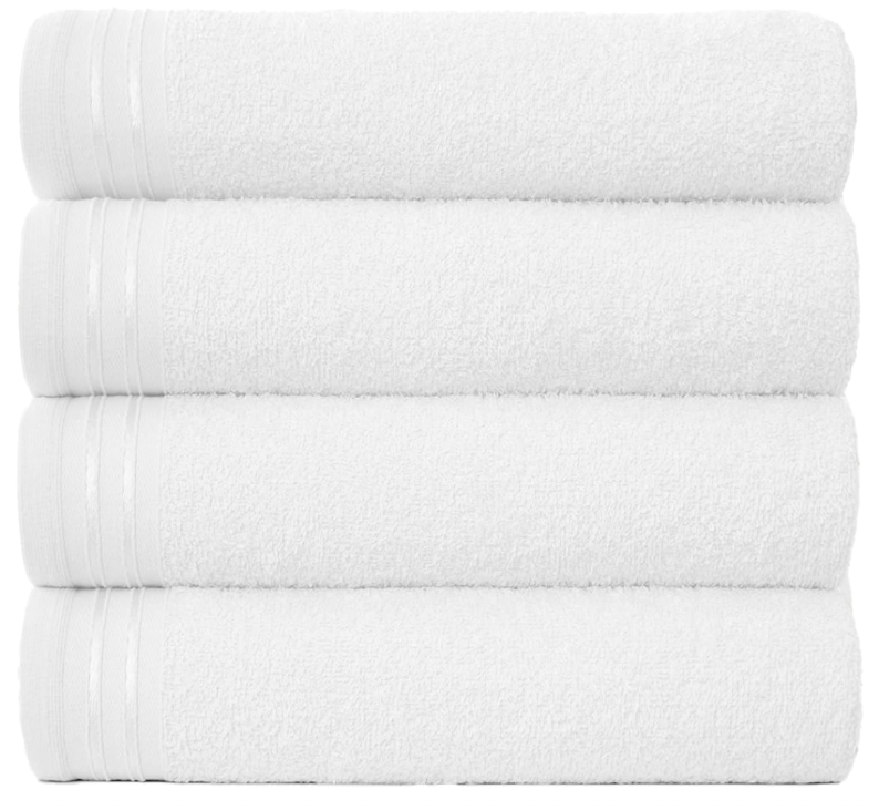 Large Bath Towels, White 75 X 135CM