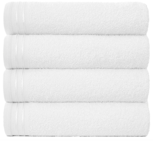 Large Bath Towels, White 75 X 135CM