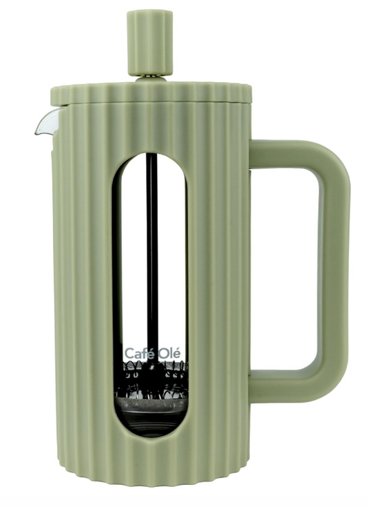 3 Cup Cafetière, Stainless Steel Gauze, French Press, Green