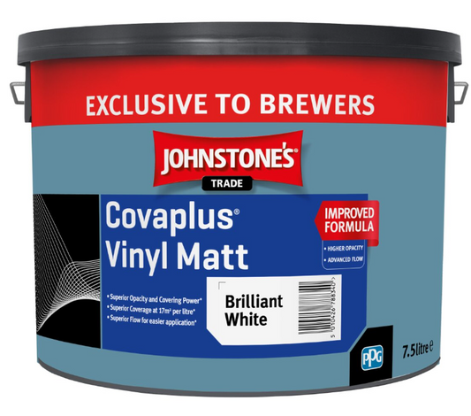 7.5L Johnstones Covaplus Vinyl Matt Brilliant White