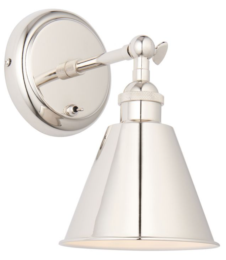 Cono Wall Light in Bright Nickel 14 X 14CM
