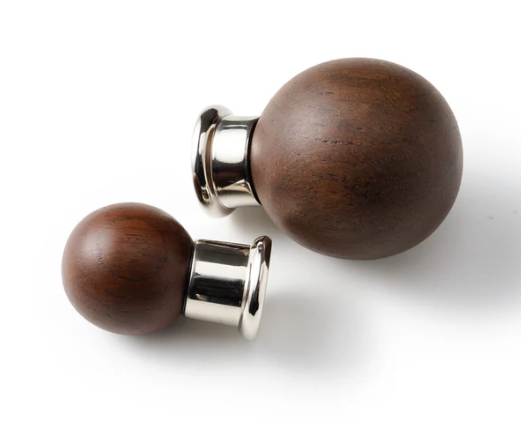 Dark Oak Knob, Nickel 35MM
