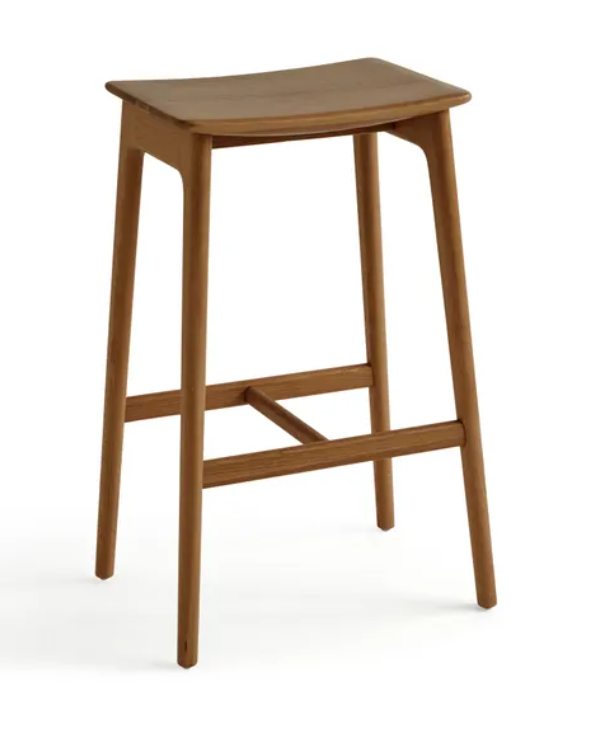 Albert Bar Stool, Dark Stained Oak 68 X 44 X 32cm