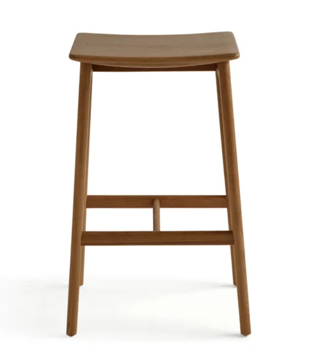 Albert Bar Stool, Dark Stained Oak 68 X 44 X 32cm