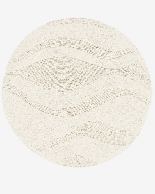 Breeze - White Bath mat Round Ø 150 cm