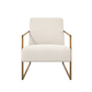 Ritz Beige and Gold Chair, 76X62X82CM