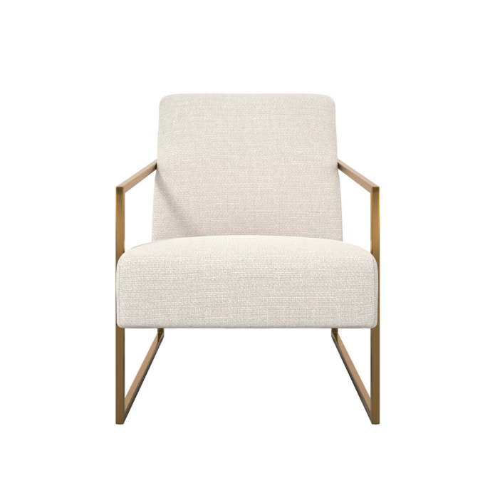 Ritz Beige and Gold Chair, 76X62X82CM