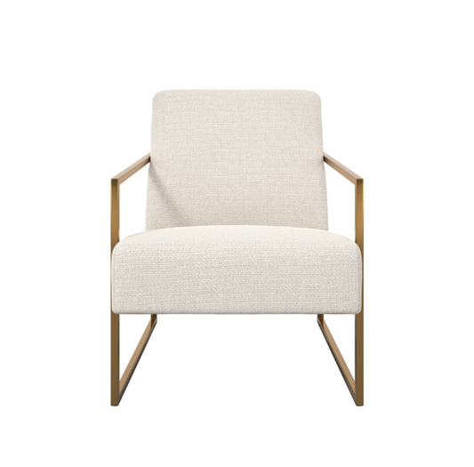 Ritz Beige and Gold Chair, 76X62X82CM
