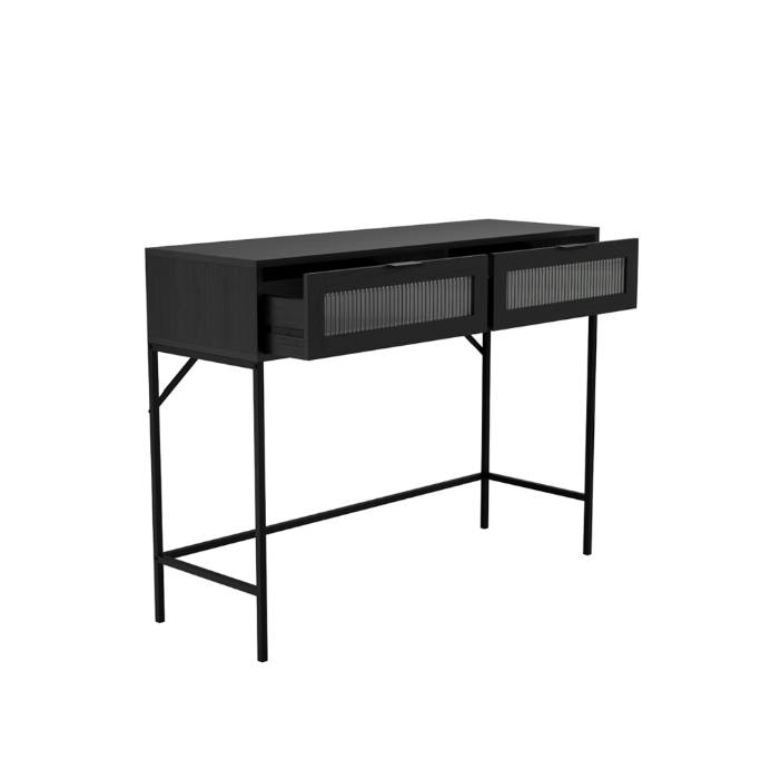 Lincoln Black Console Table, 35X106X80CM
