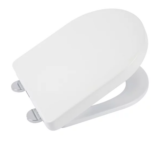 Croydex Eyre Soft-Close with Quick-Release Toilet Seat Thermoset Plastic White