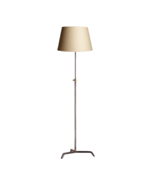 Han Floor Lamp in Bronze and Brass with 45cm Straight Empire shade in cream card with Gold Lining, H105 X W45CM