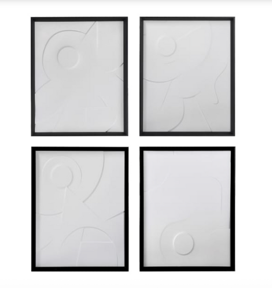 Set of 4 Blanco Shapes Canvas