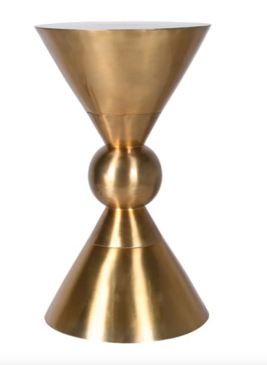 Brass Waisted Side Table