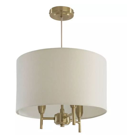 Argos Home Candelabra Steel Pendant Light - Brass & Natural 60 X 35cm