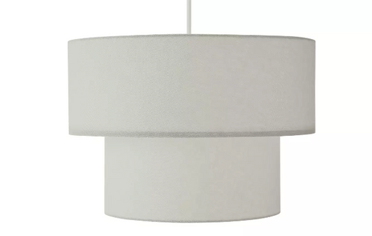 Habitat Grey 2 Tier Easy Fit Pendant Shade - 35cm