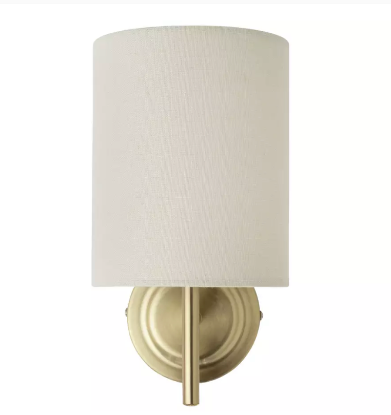 Argos Home Candelabra Steel Wall Light - Brass & Natural, H24 X W13 X D19.5cm