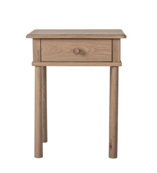 Wycombe 1 Drawer Bedside, Oak w)500mm x (d)400mm x (h)635mm