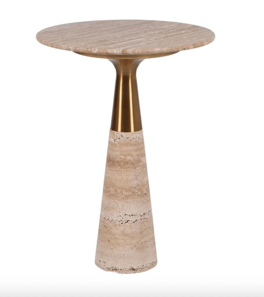 Travertine Side Table 56X40.5CM