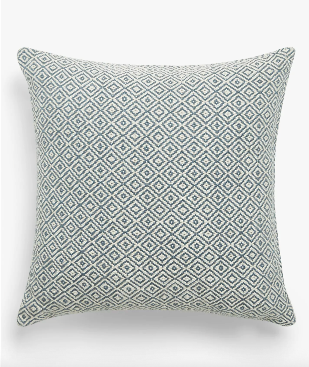 Diamonds Cushion, Indian Blue 45 X 45CM