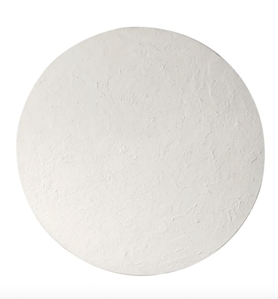 White Round Painting 90 X 90 CM