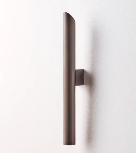 padme ip54 up and downlighter in bronze, 40 X 4 CM