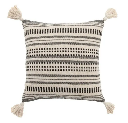 Chilika Natural and Black Cushion, 45 X 45CM