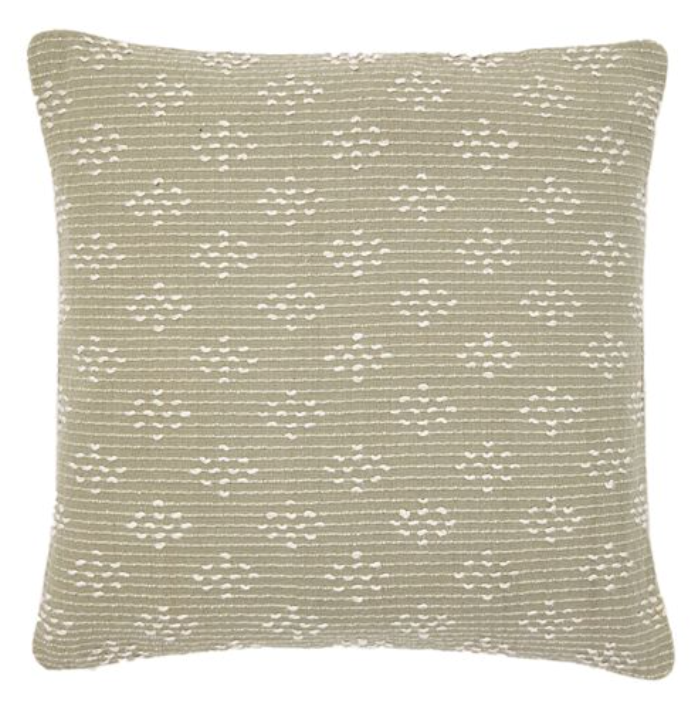 Lanzo Woven Cushion, Sage 45 X 45CM
