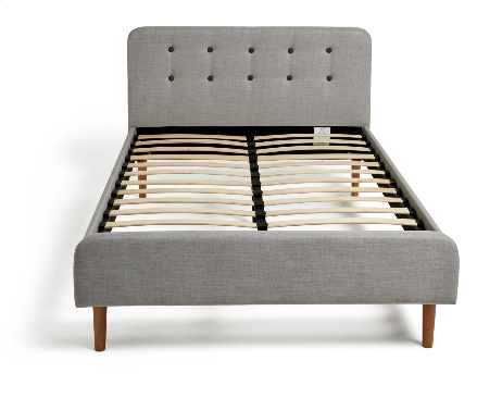 Habitat Aspen Kingsize Fabric Bed Frame - Grey, 160 X 192 X 97 CM