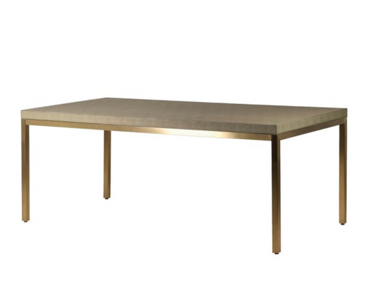 Maxim Sage Faux Shagreen Dining Table, 79.5 X 100 X 200 CM