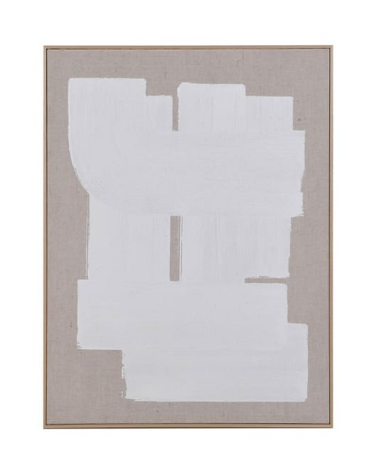 White Abstract Canvas 90 X 120 CM