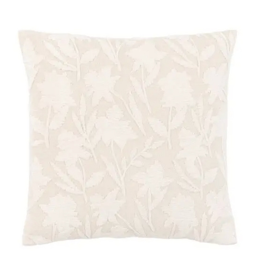 Ewen Floral Cushion Taupe, 45 X 45 CM